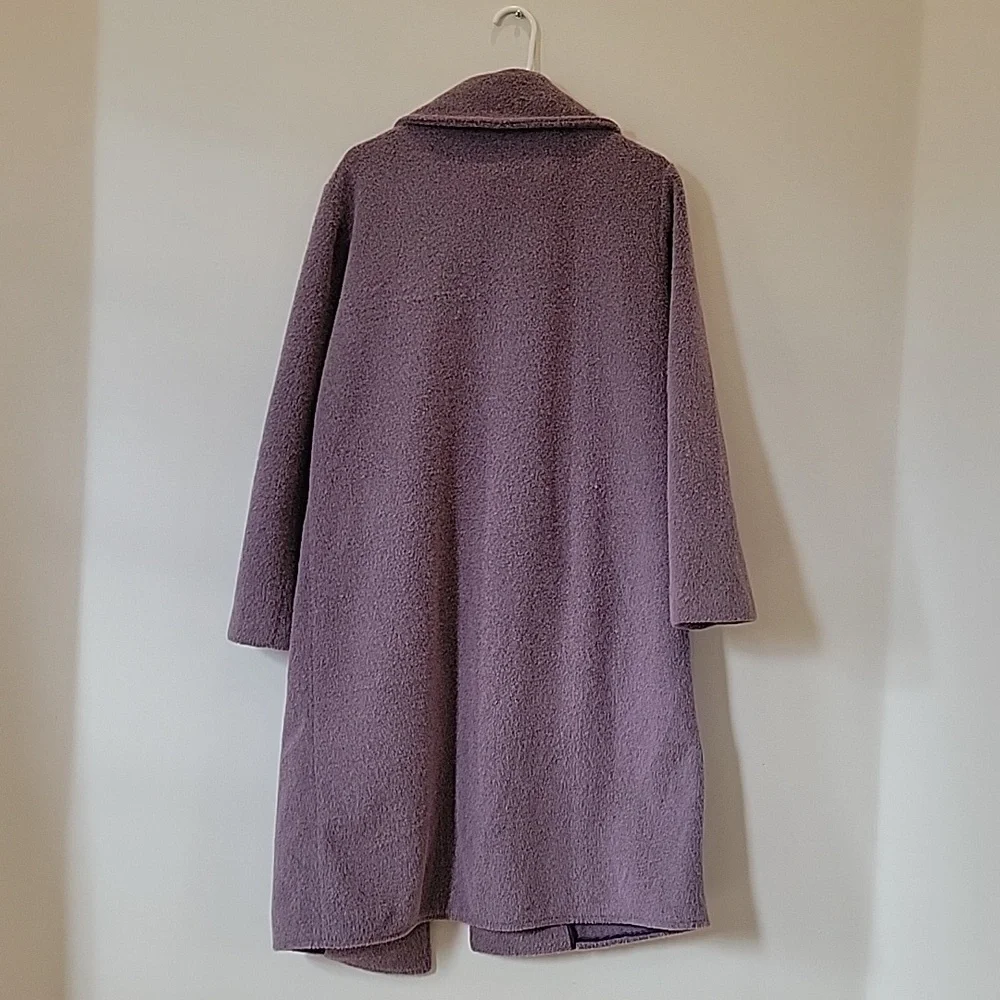 Nordstrom Lavender Notch Collar Textured Coat, Size Small - Picture 7 of 7